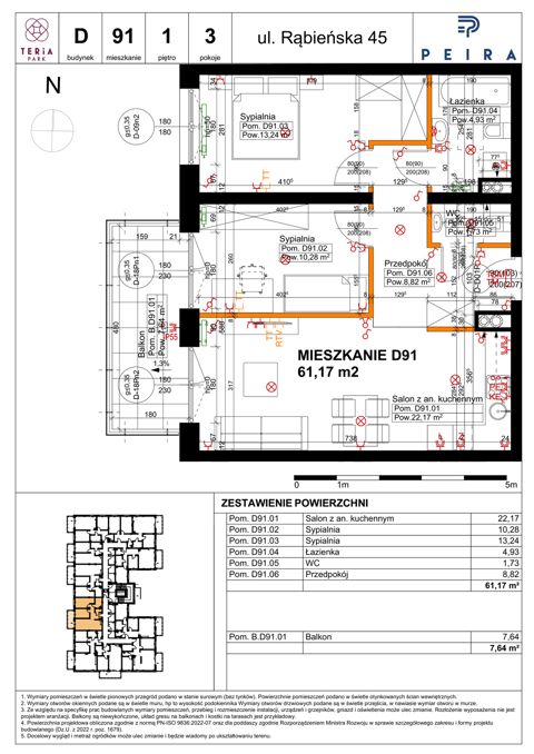 Plan 3 pok. 61m²