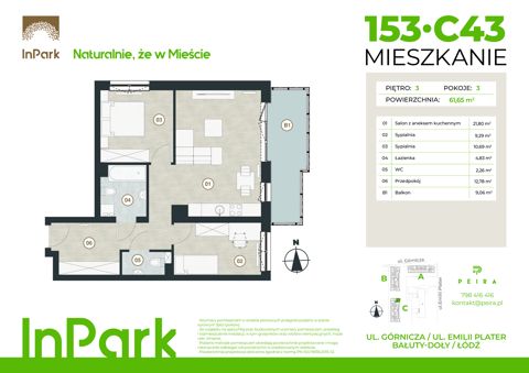 Plan 3 pok. 62m²