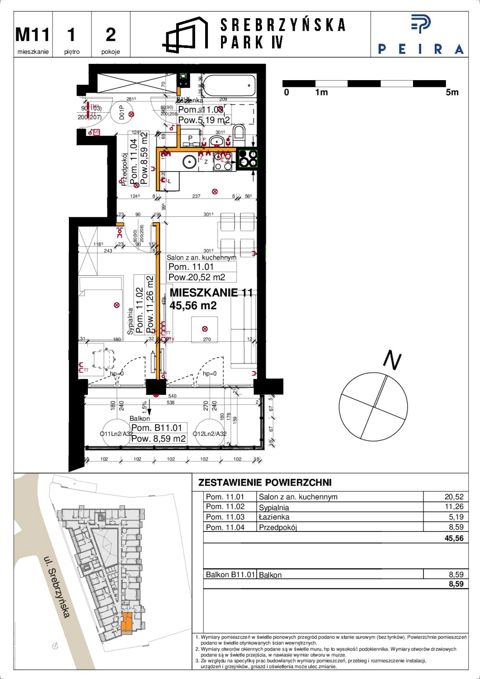 Plan 2 pok. 46m²