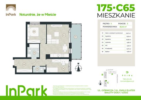 Plan 3 pok. 61m²