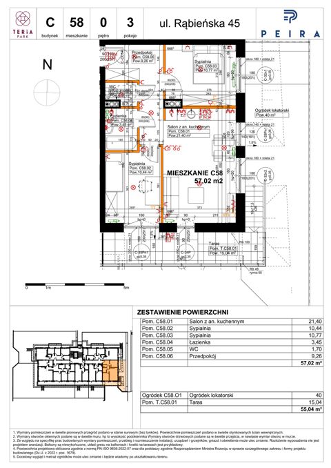Plan 3 pok. 57m²