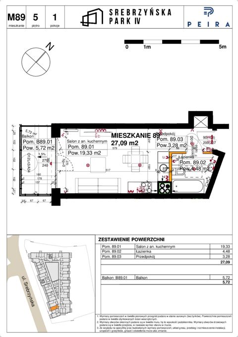 Plan 1 pok. 27m²
