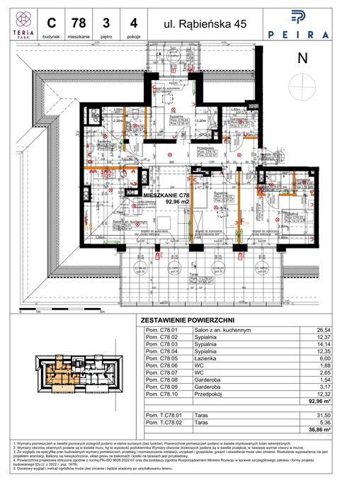 Plan 4 pok. 93m²