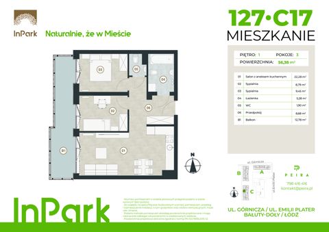 Plan 3 pok. 56m²