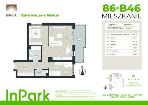 Plan 3 pok. 61m²