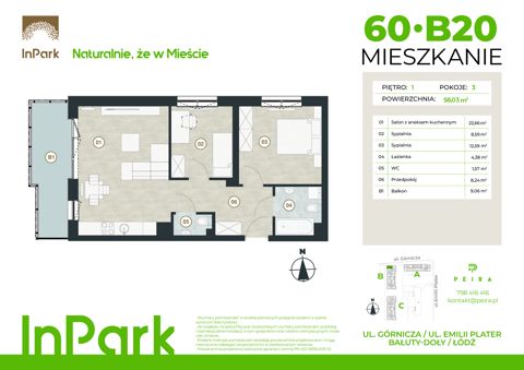 Plan 3 pok. 58m²
