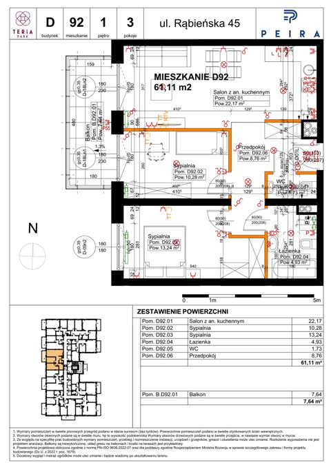 Plan 3 pok. 61m²