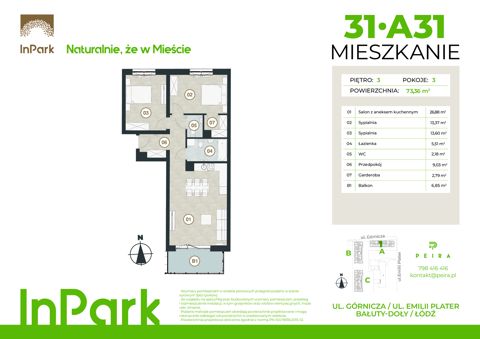 Plan 3 pok. 73m²