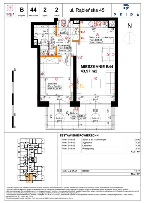 Plan 2 pok. 44m²