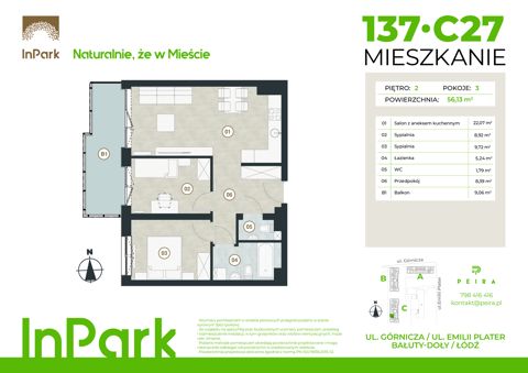 Plan 3 pok. 56m²
