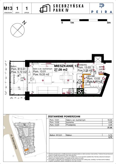 Plan 1 pok. 27m²