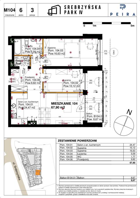 Plan 3 pok. 68m²