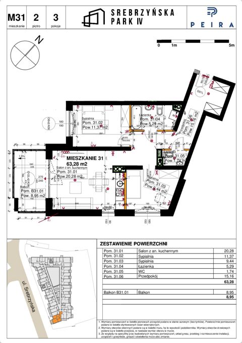 Plan 3 pok. 63m²