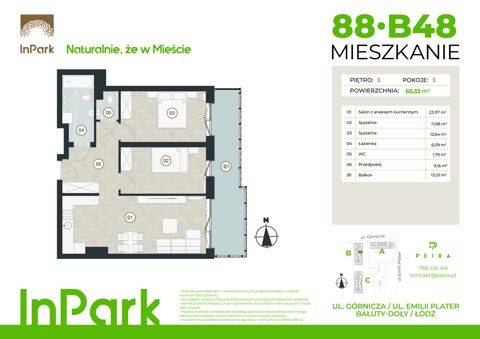 Plan 3 pok. 65m²