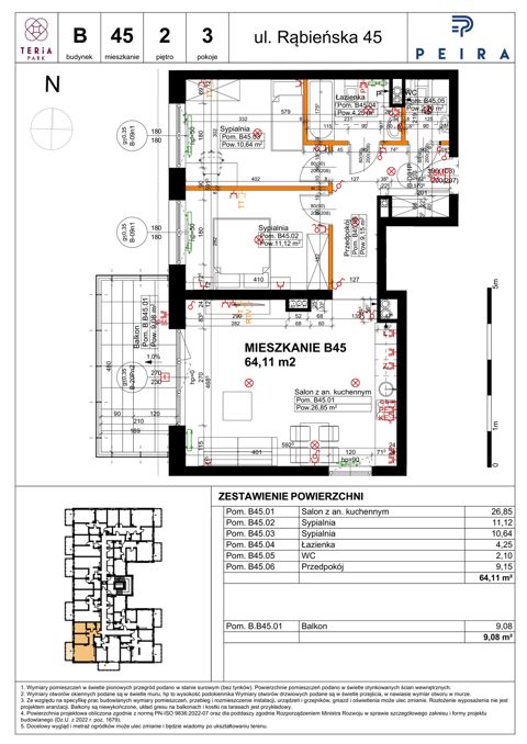 Plan 3 pok. 64m²