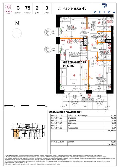 Plan 3 pok. 54m²