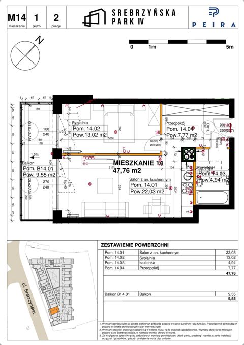 Plan 2 pok. 48m²