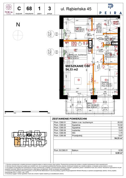 Plan 3 pok. 54m²