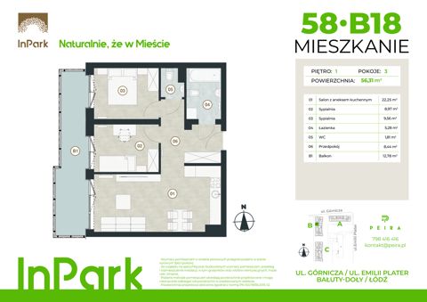 Plan 3 pok. 56m²