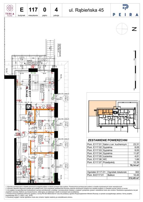 Plan 4 pok. 70m²
