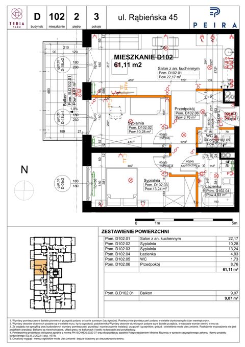 Plan 3 pok. 61m²