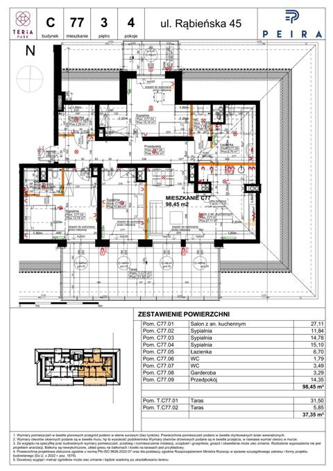 Plan 4 pok. 98m²