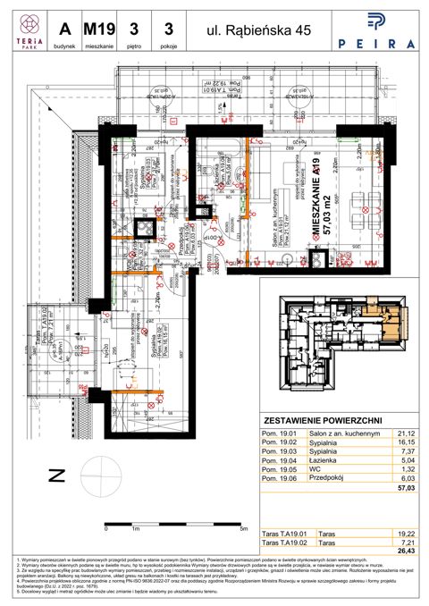 Plan 3 pok. 57m²