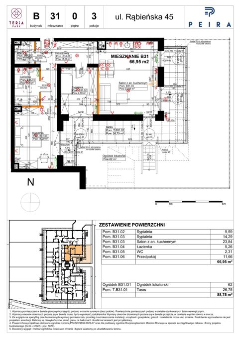 Plan 3 pok. 67m²