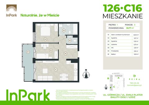 Plan 3 pok. 60m²