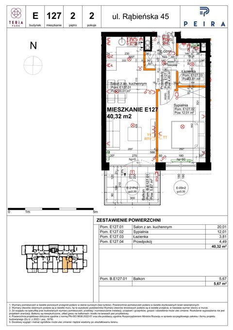 Plan 2 pok. 40m²