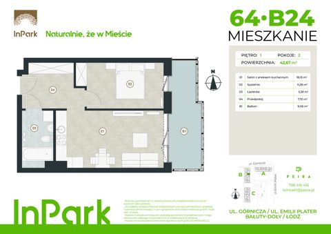 Plan 2 pok. 43m²