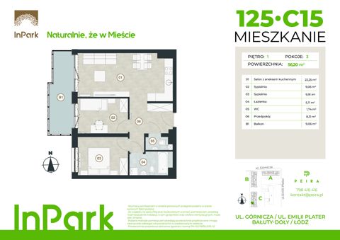 Plan 3 pok. 56m²