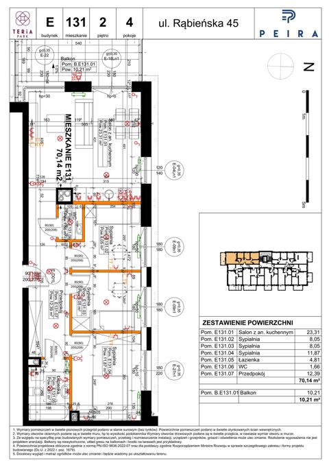 Plan 4 pok. 70m²