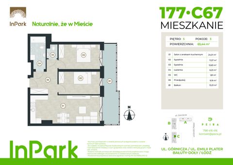 Plan 3 pok. 65m²