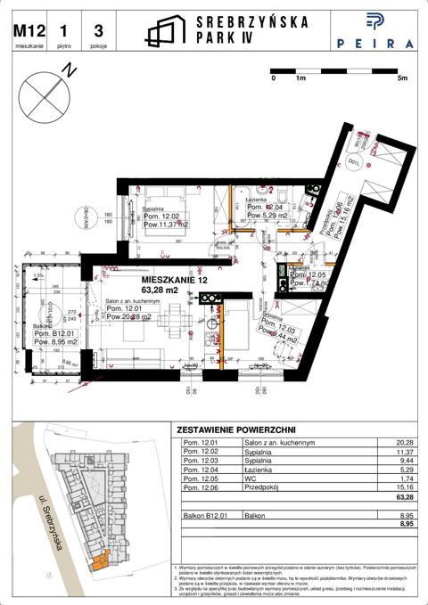 Plan 3 pok. 63m²