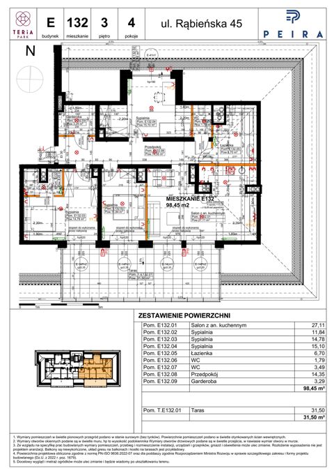 Plan 4 pok. 98m²
