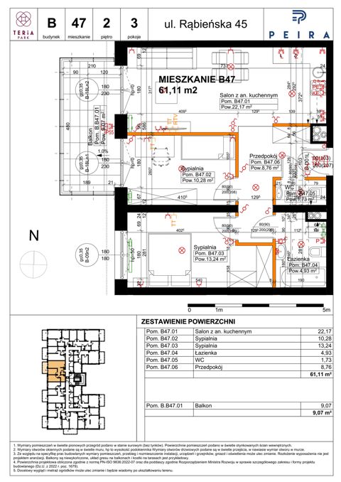 Plan 3 pok. 61m²