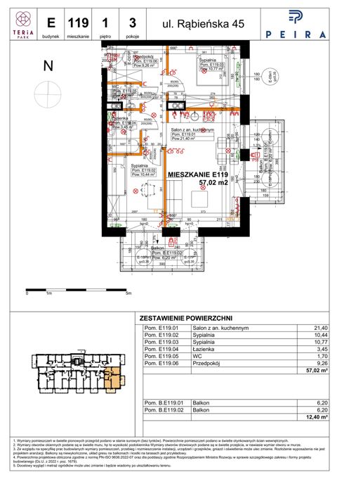 Plan 3 pok. 57m²