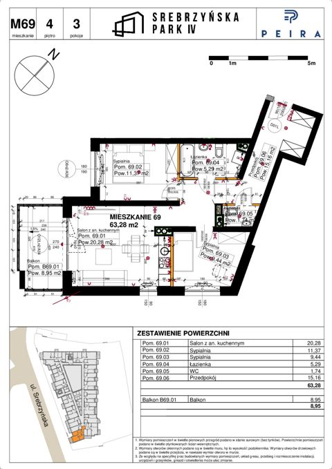 Plan 3 pok. 63m²