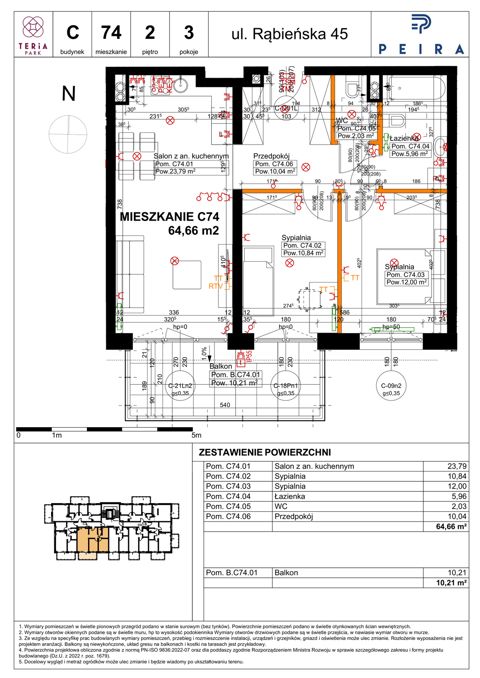 Plan 3 pok. 65m²