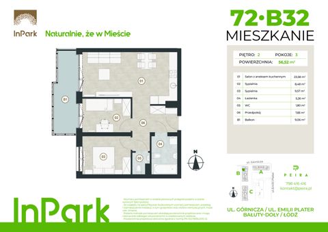 Plan 3 pok. 57m²