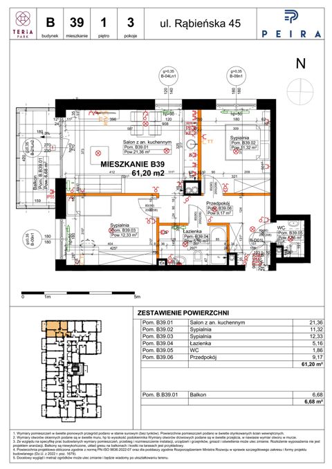 Plan 3 pok. 61m²