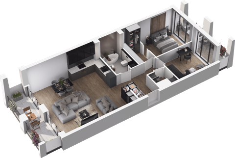 Plan 3 pok. 78m²