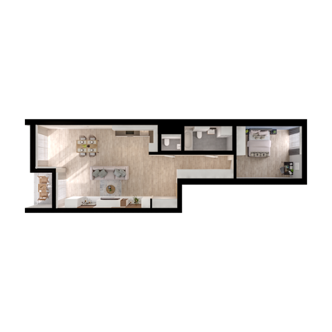 Plan 2 pok. 76m²