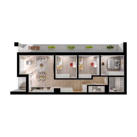 Plan 4 pok. 81m²