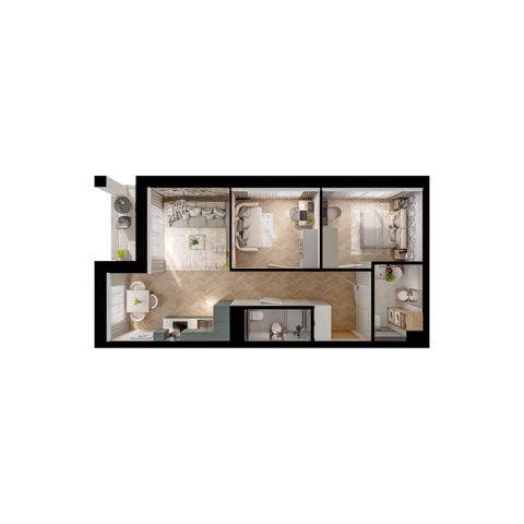 Plan 3 pok. 56m²
