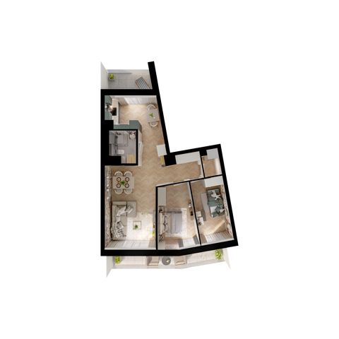 Plan 3 pok. 64m²