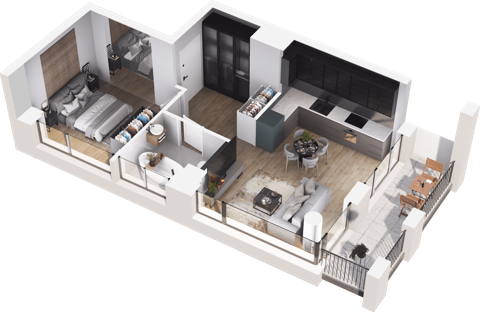 Plan 2 pok. 40m²