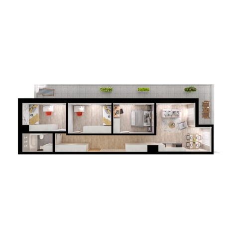 Plan 4 pok. 69m²
