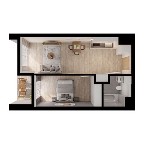 Plan 2 pok. 43m²